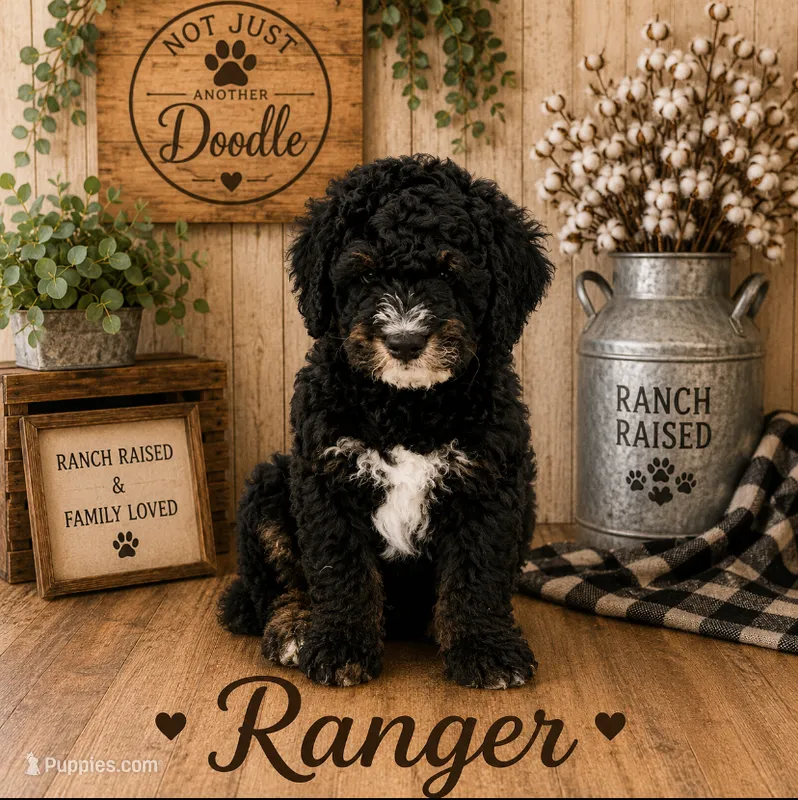 Ranger  – Bernedoodle puppy for sale in Lone Grove, OK