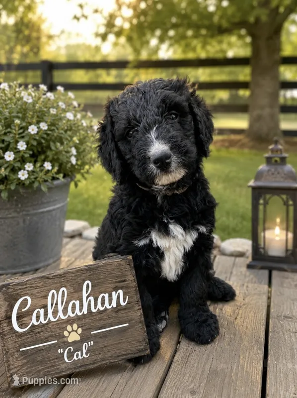 Callahan.    Cal, a male Bernedoodle for sale in Lone Grove, OK – 1 of 1