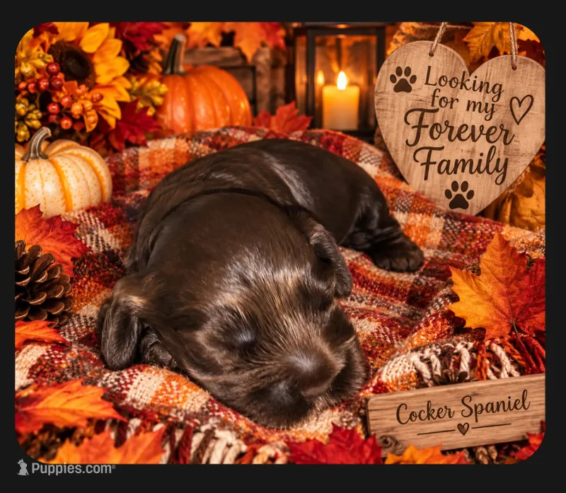 Chocolate Male 1 – Cocker Spaniel puppy for sale in Spring, TX