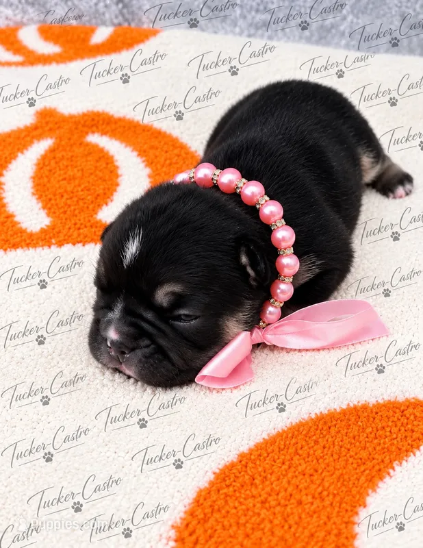 Pink - Female - Tricolor – French Bulldog puppy for sale in Aledo, TX