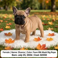 Shanna, a female French Bulldog for sale in Fort Plain, NY – 1 of 3