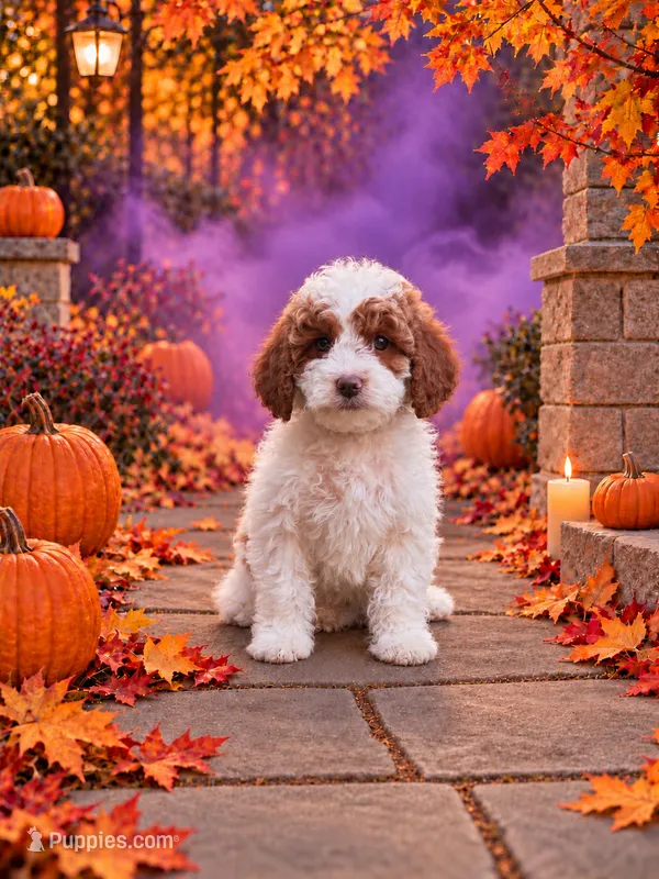 Ember, a female Miniature Goldendoodle for sale in Roseburg, OR – 1 of 6