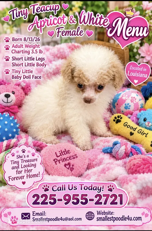 Menu – Poodle - Toy  puppy for sale in Denham Springs, LA