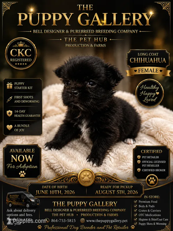 Chihuahua black male – Chihuahua puppy for sale in Spartanburg, SC