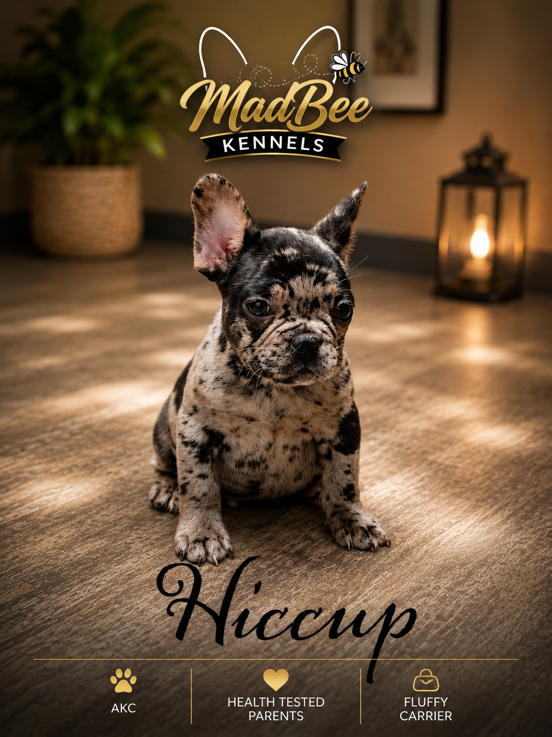 Hiccup (fluffy carrier) – French Bulldog puppy for sale in Fayetteville, NC