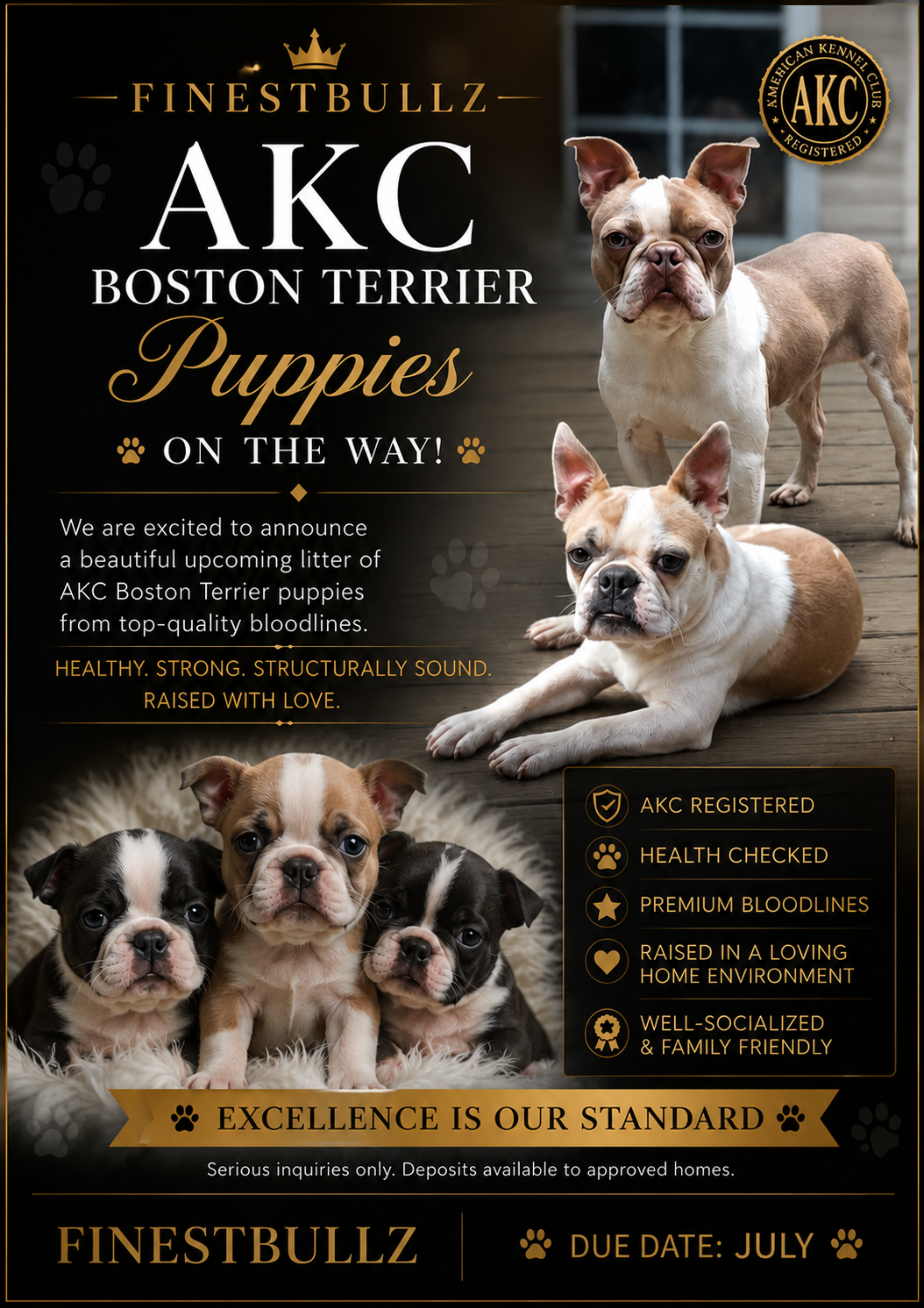 Upcoming litter – Boston Terrier puppy for sale in Hogansville, GA