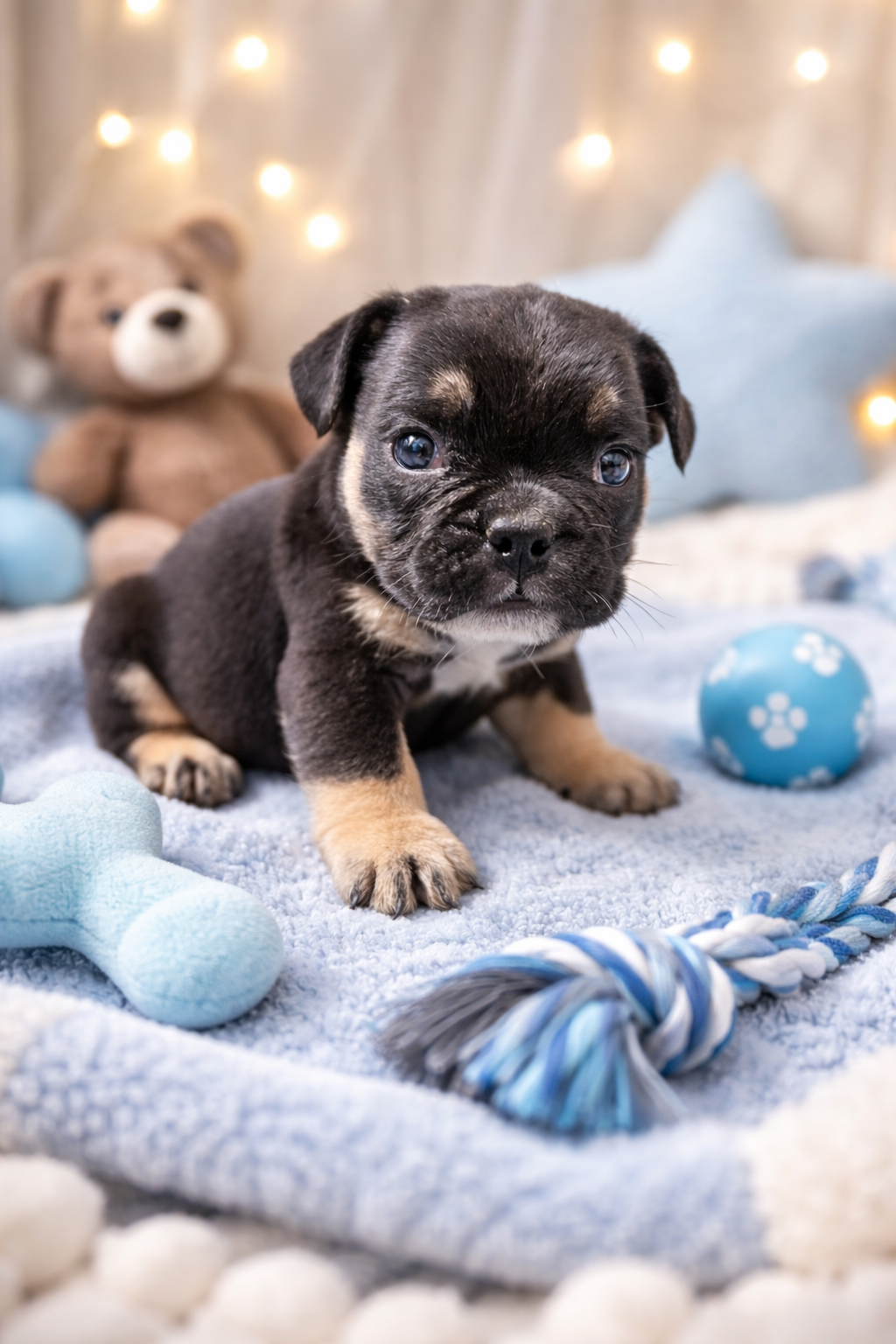Fluffy and pink carrier  – English Bulldog puppy for sale in Clymer, PA