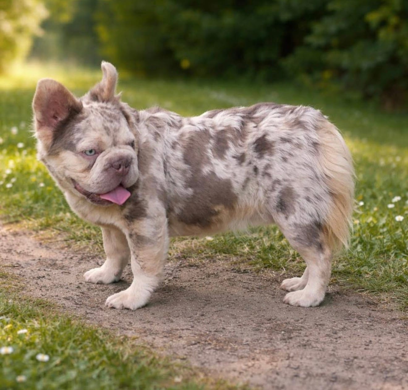 Malina big rope new shade Merle tan fluffy  – French Bulldog puppy for sale in New York, NY