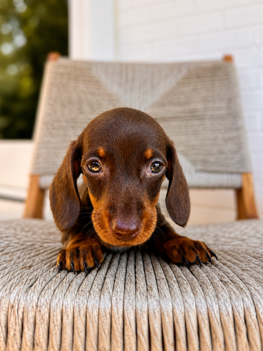 Remington 🦆 (smooth) – Miniature Dachshund puppy for sale in Freeport, IL